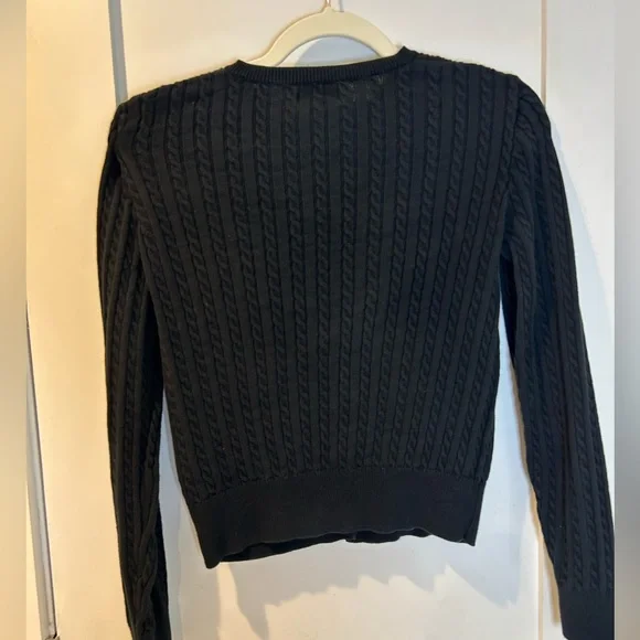 Polo by Ralph Lauren Black Cable Knit Sweater - Picture 4 of 6
